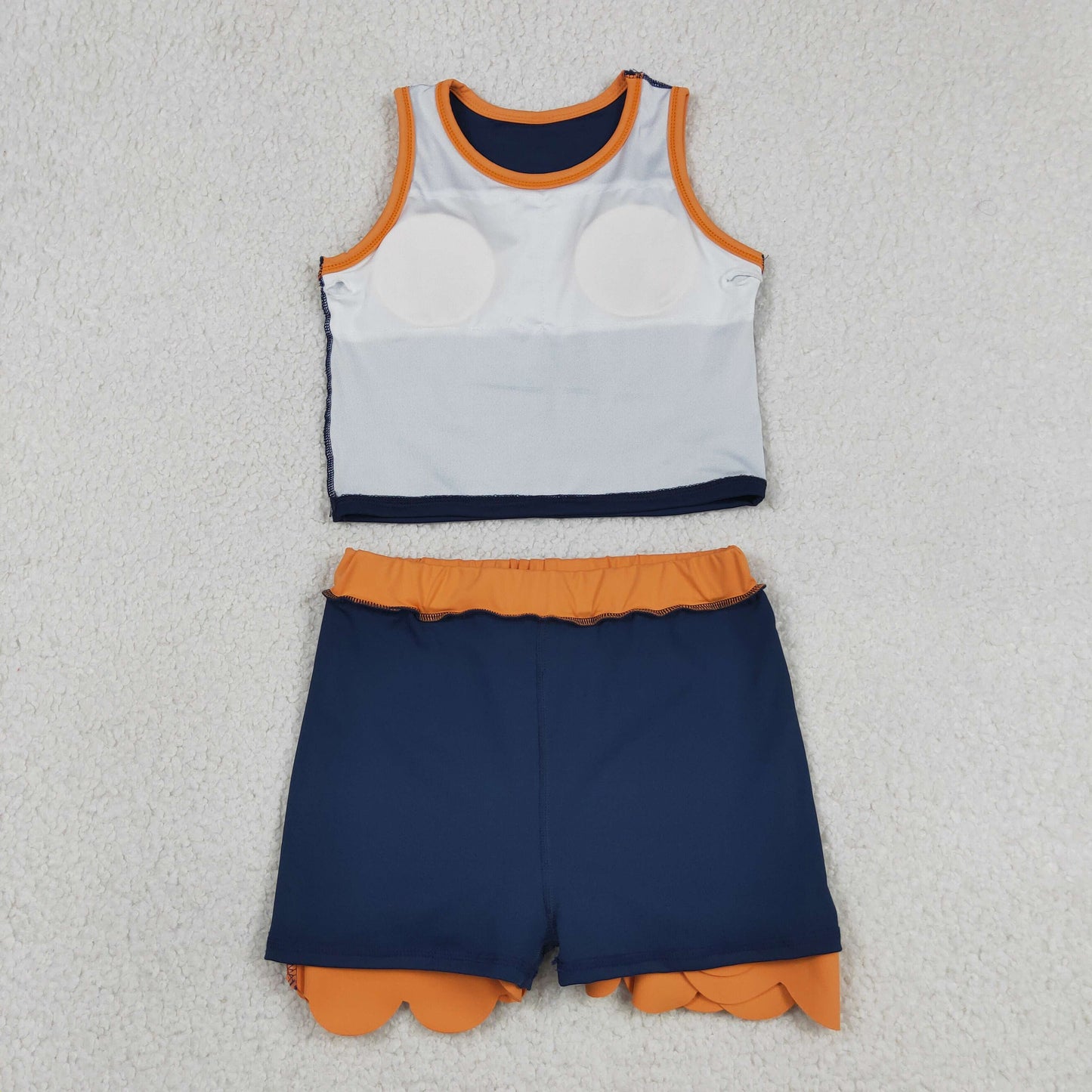 GSD4017 Yoga Navy Blue Sleeveless Skorts Girls Set