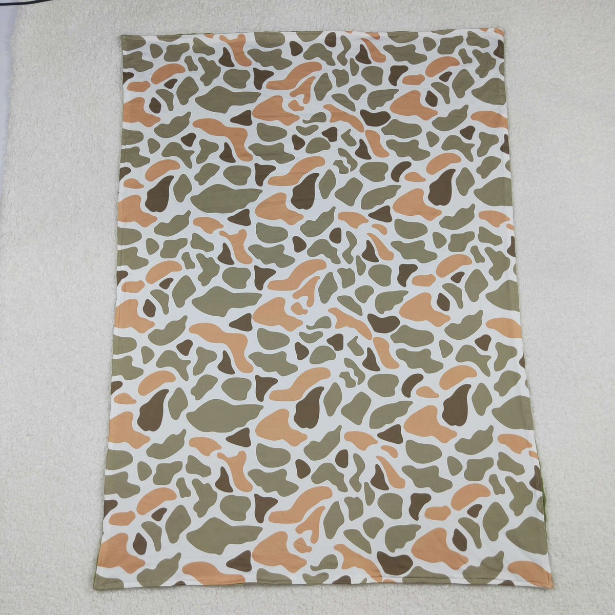 BL0223 hunting light green camo baby blanket