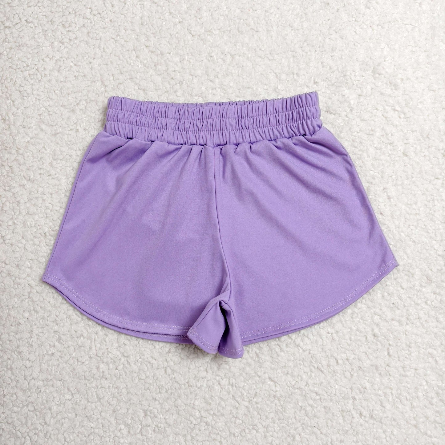 Yoga SS0905 Solid Color Purple Girls Shorts
