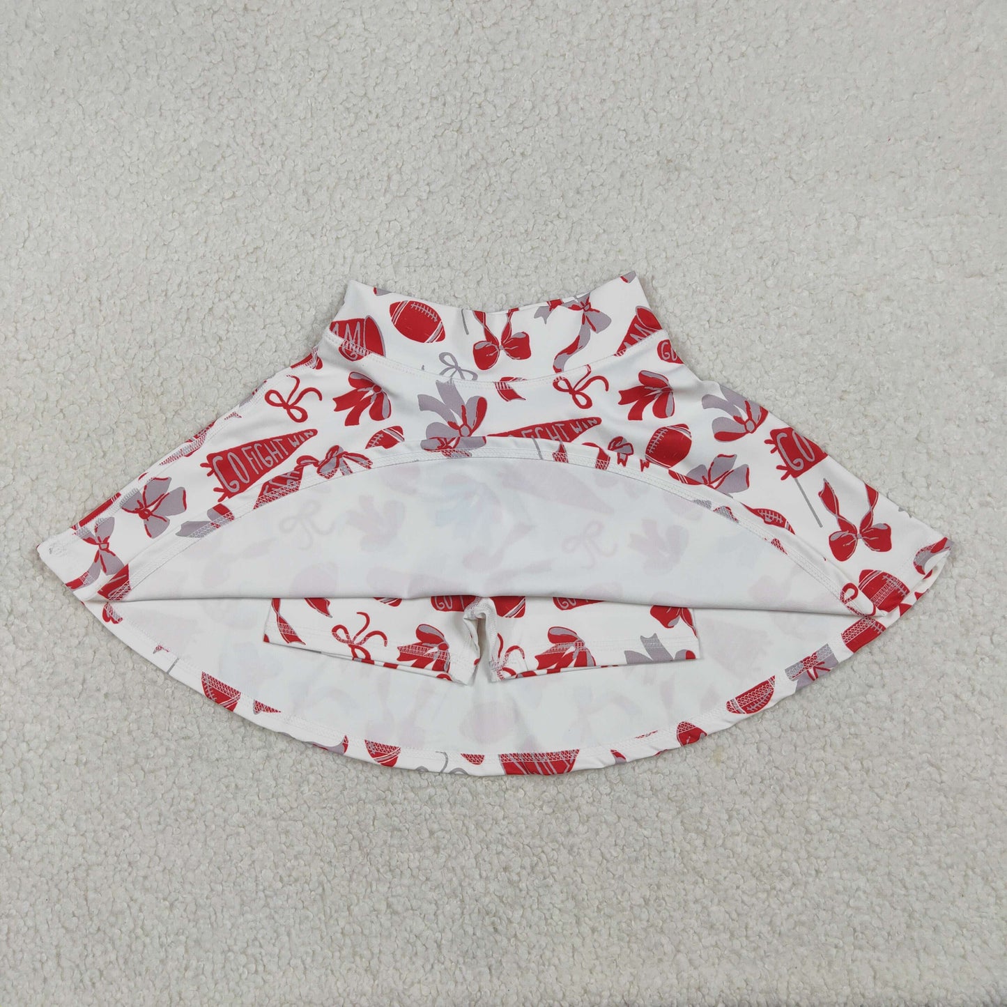 GLK0141 yoga football bows red skort girls skirt