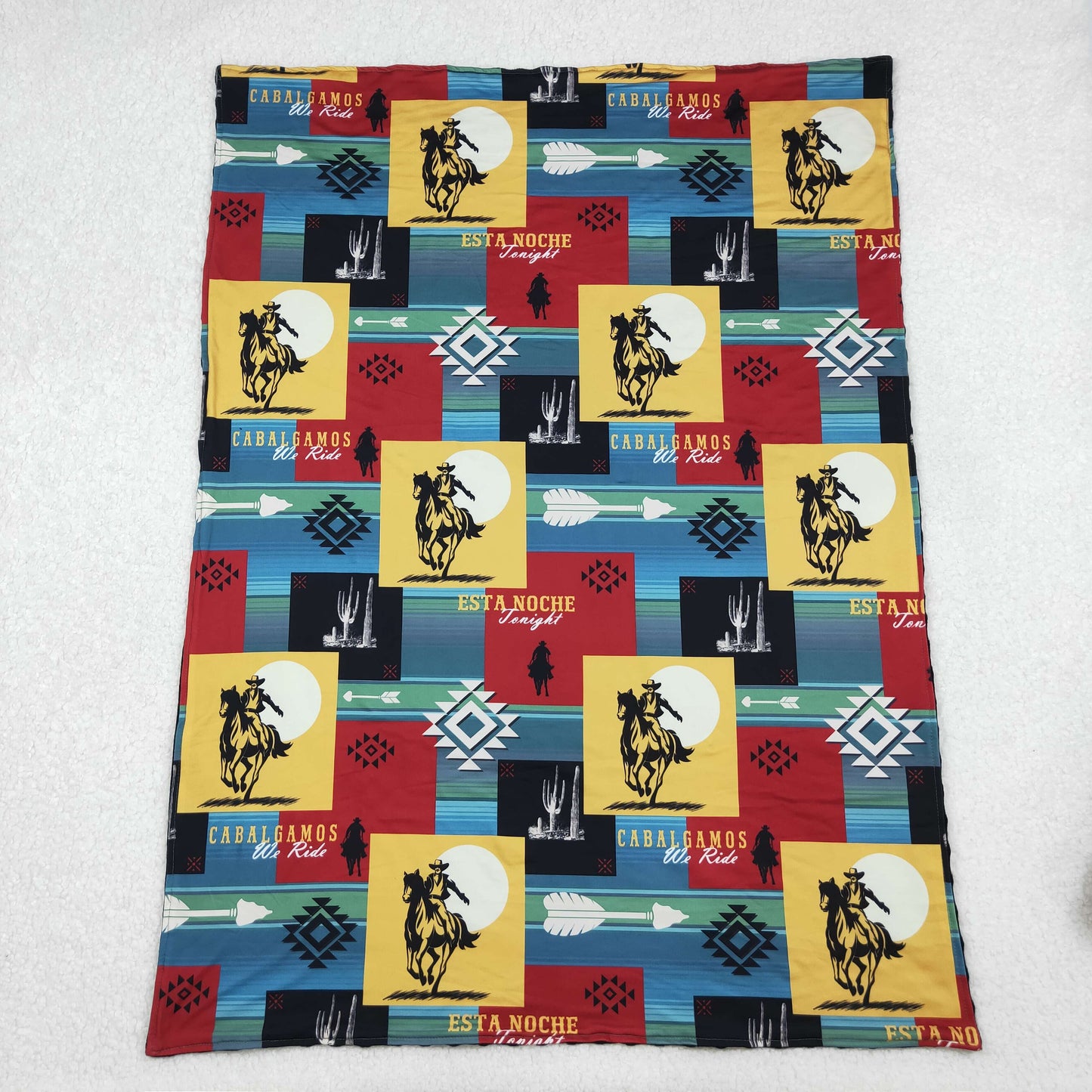 BL0078 Western & aztec baby blanket