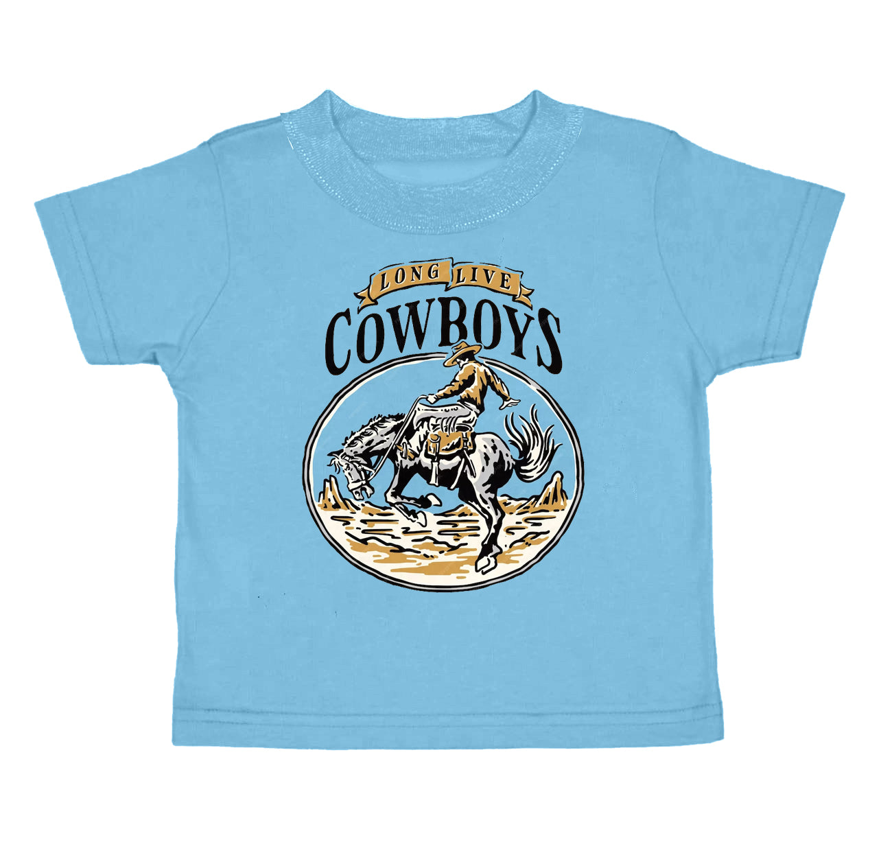 preorder BT0516 Cowboys Horse Riding Blue Short Sleeve Boys Top