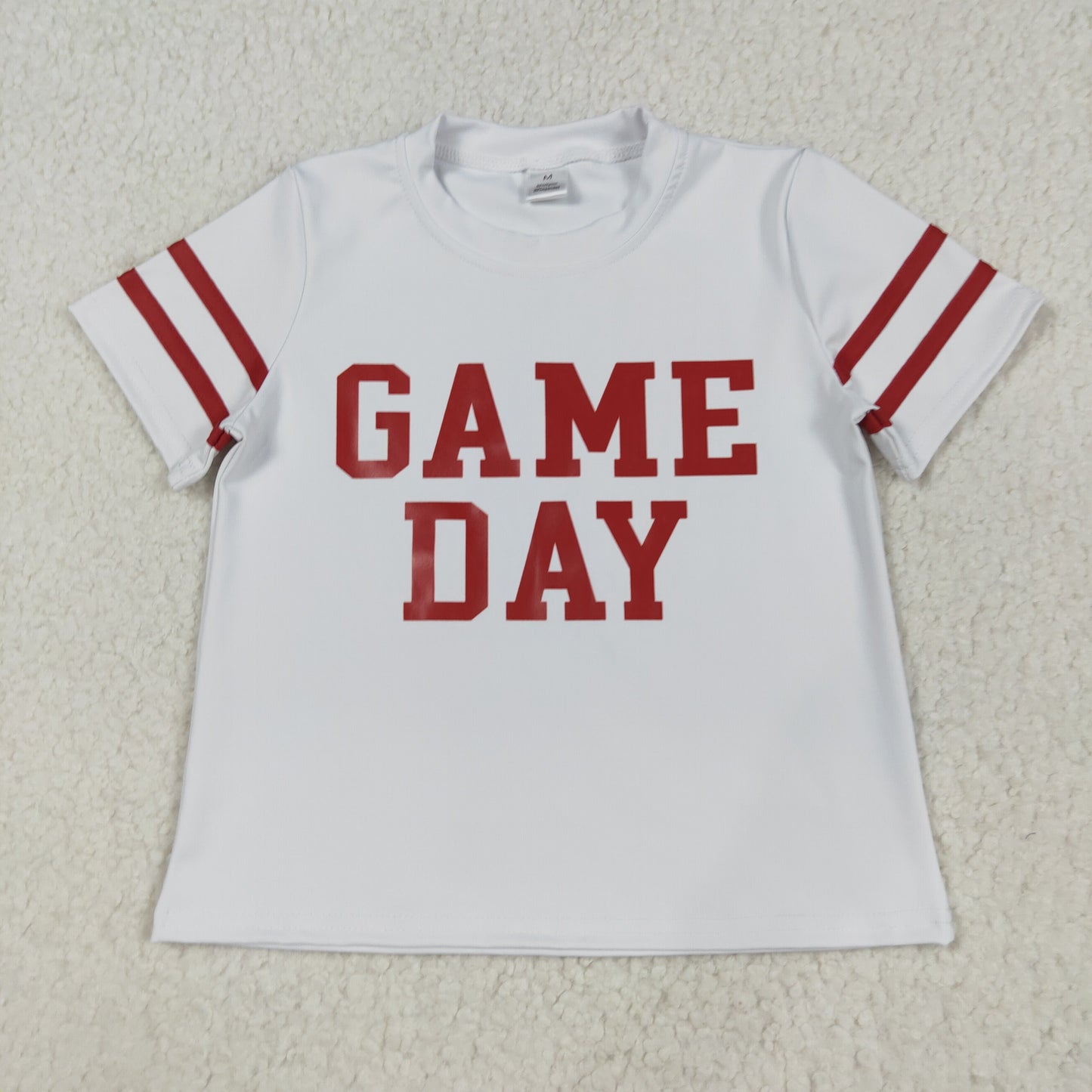 GT1102 yoga game day red short sleeve girls top