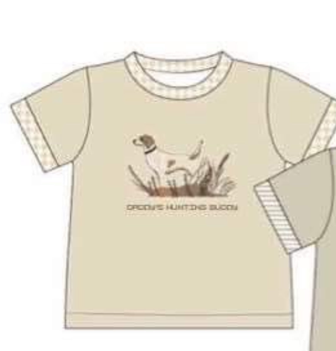 preorder hunting dog khaki short sleeve boys top