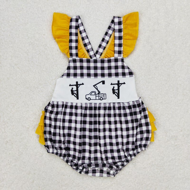 lineman checkered yellow RTS sibling clothes