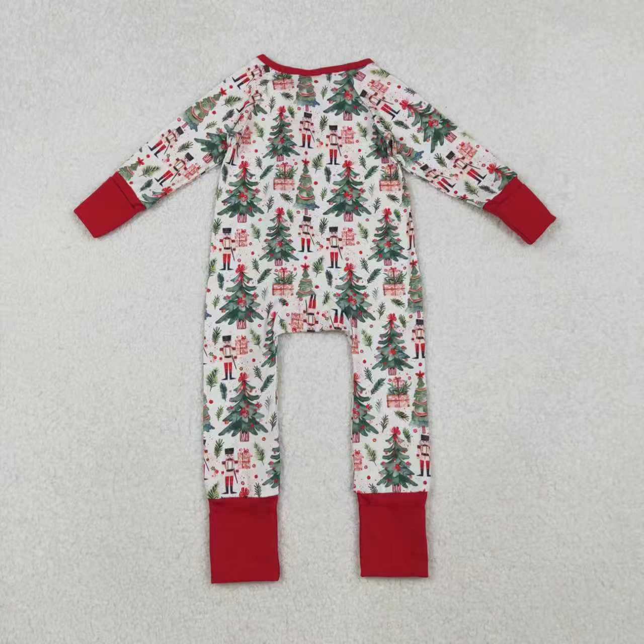 Christmas soldier tree romper/set RTS Sibling Clothes