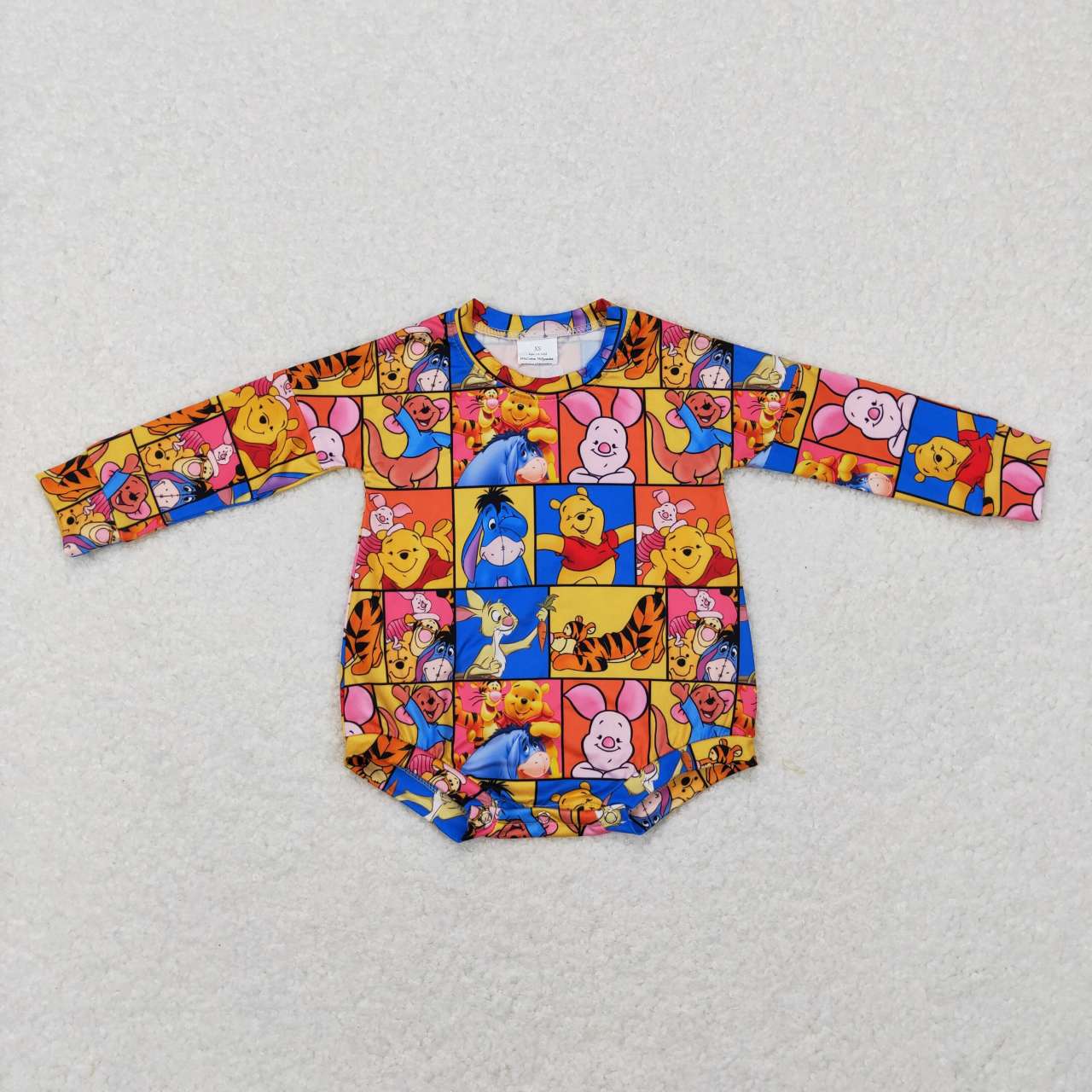 LR0741 Cartoon bear long sleeve kids romper