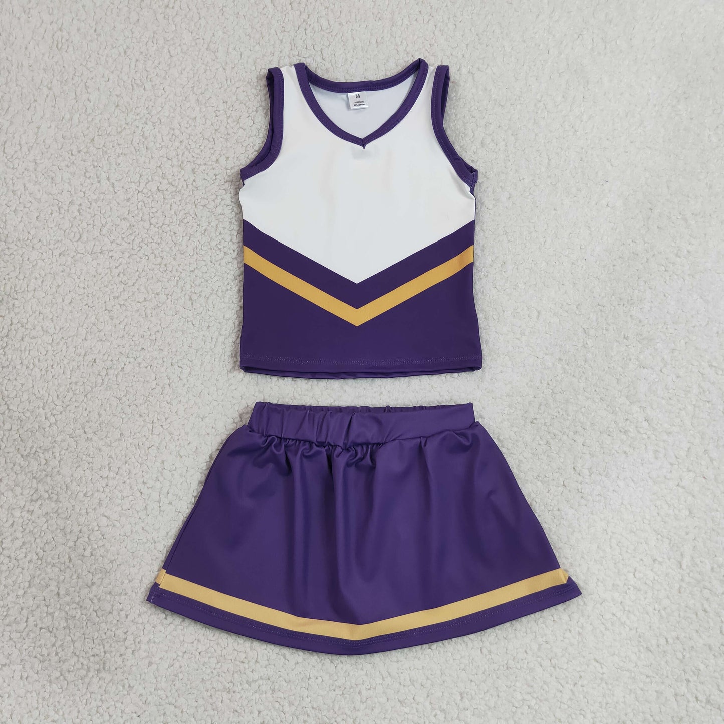 GSD4193 Yoga Purple Sleeveless Skorts Girls Set