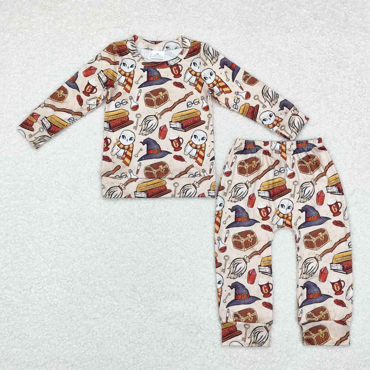 BLP0760 Harry magic hat long sleeve pants boys set