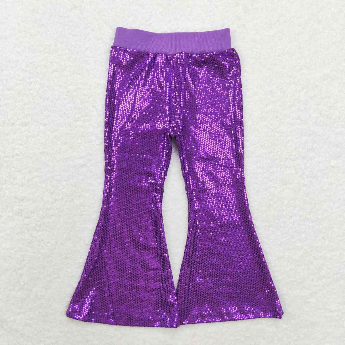 P0500 purple sequin girls pants