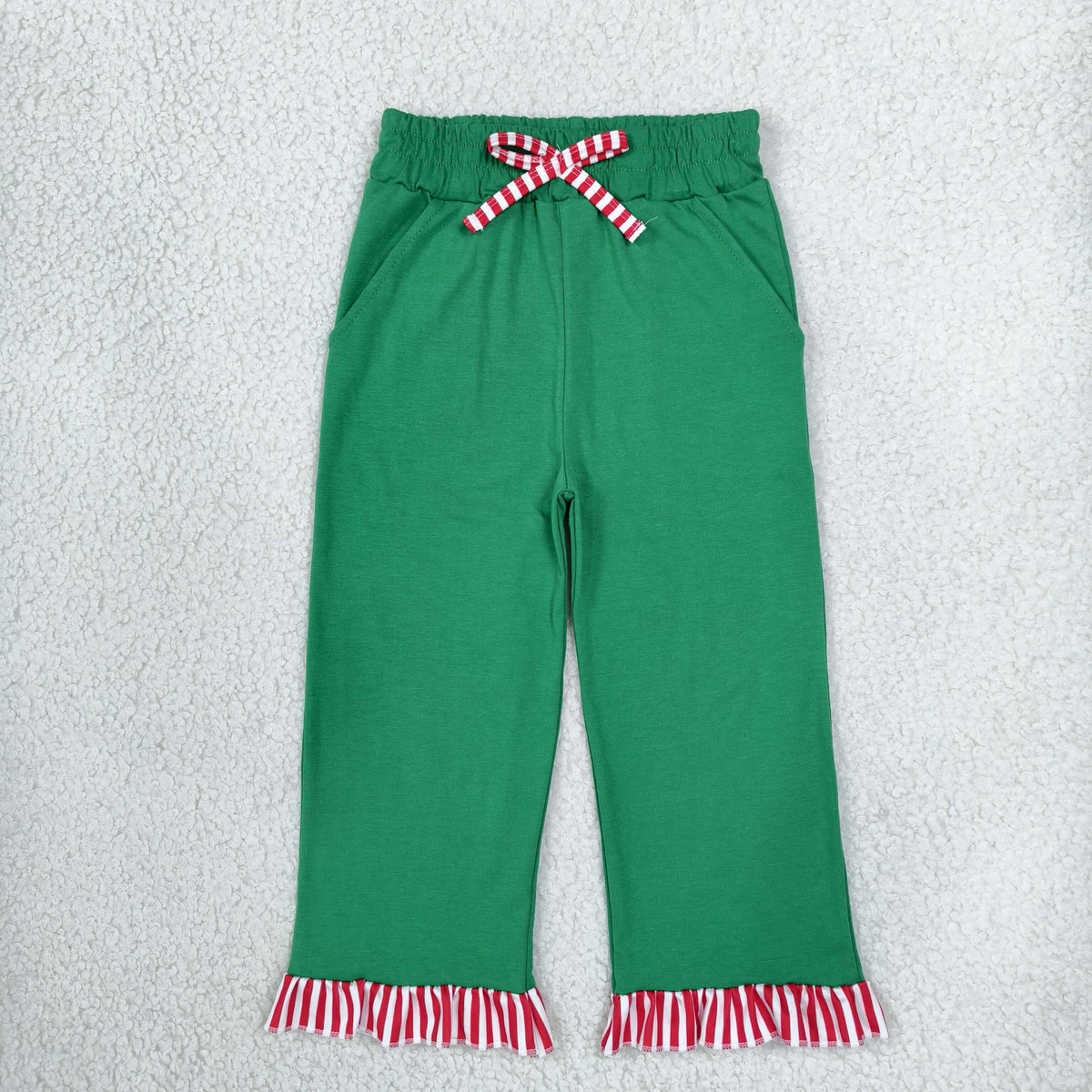 P1254 Christmas Green Girls Pants