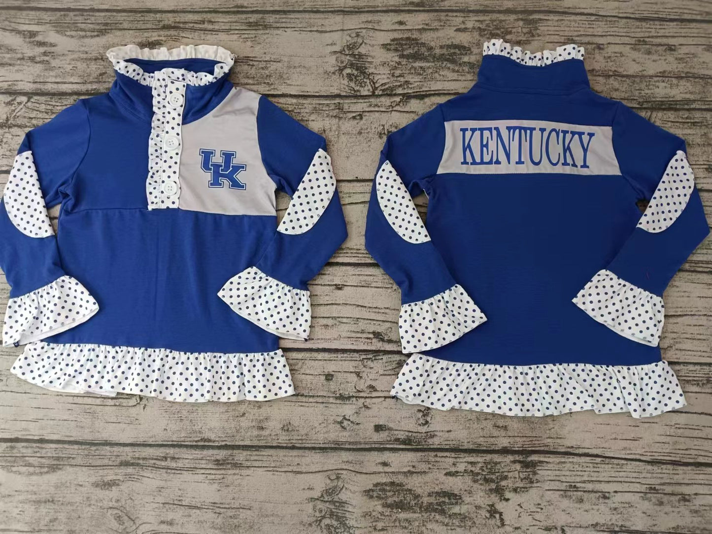 custom S 9.12 Blue long sleeve girls pullover