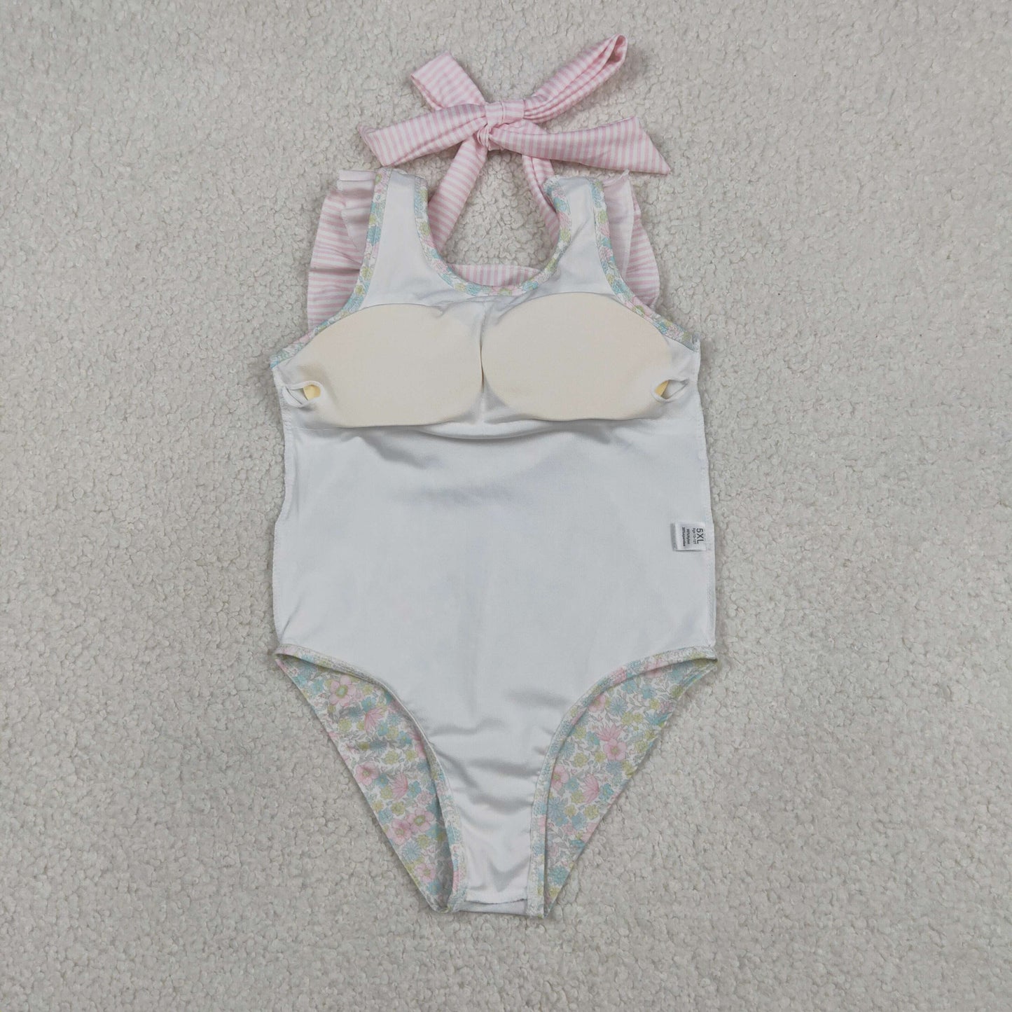 S0732 Flowers Pink Girls Swimsuits