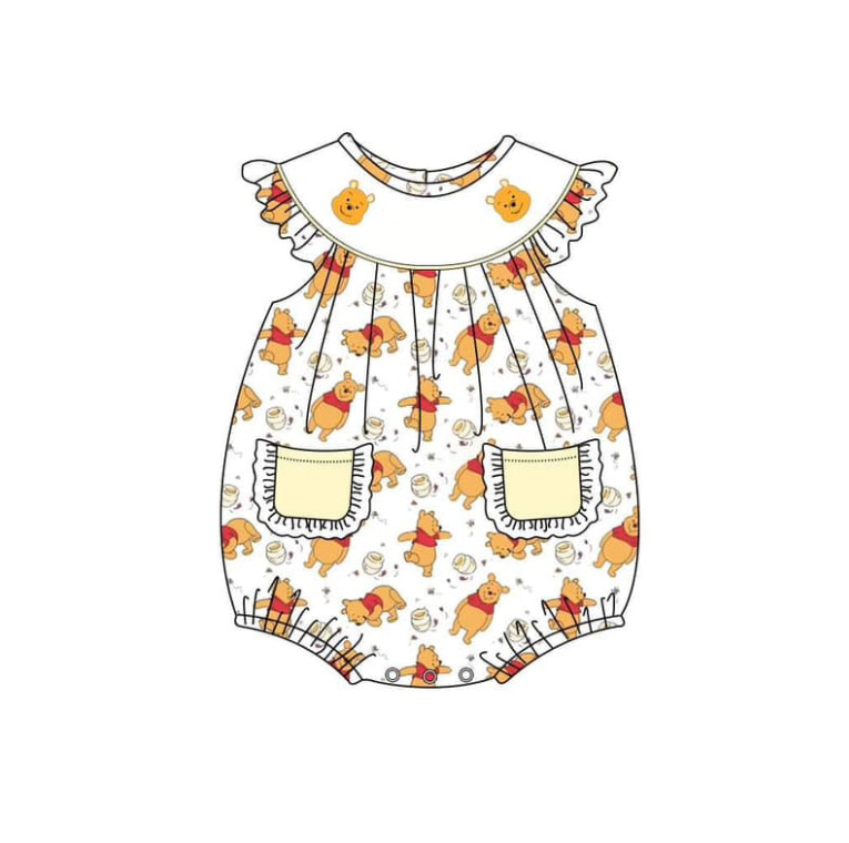 custom S colorful flowers blue sleeveless girls romper