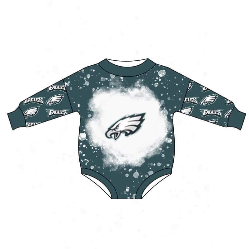 custom S 9.27 Green long sleeve kids romper