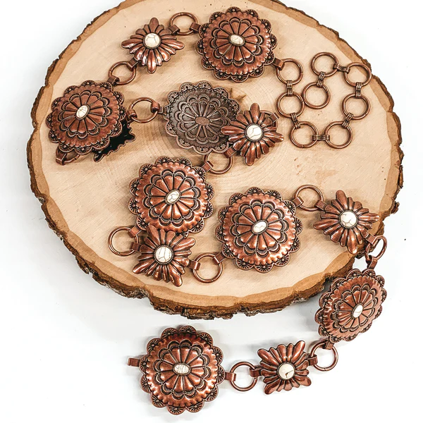 preorder GBO019 Brown flower pattern kids belt