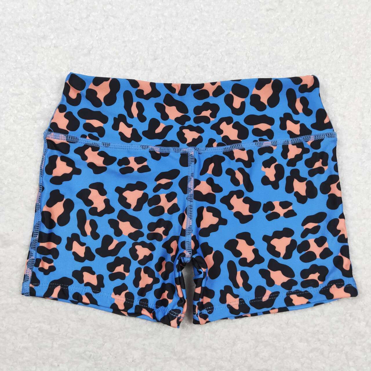 SS0214 orange leopard blue girls shorts