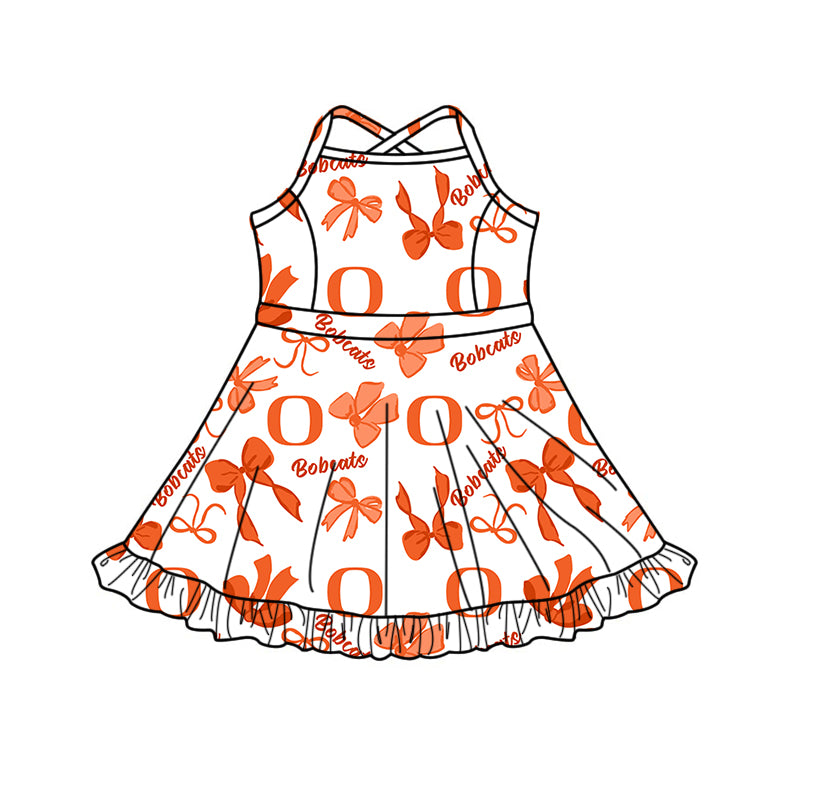 Custom Moq 3 Bobcats Bows Yoga Skorts Girls Dress
