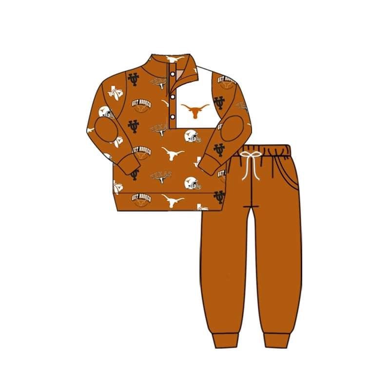 custom S 9.13 Western cow team red long sleeve pants girls set