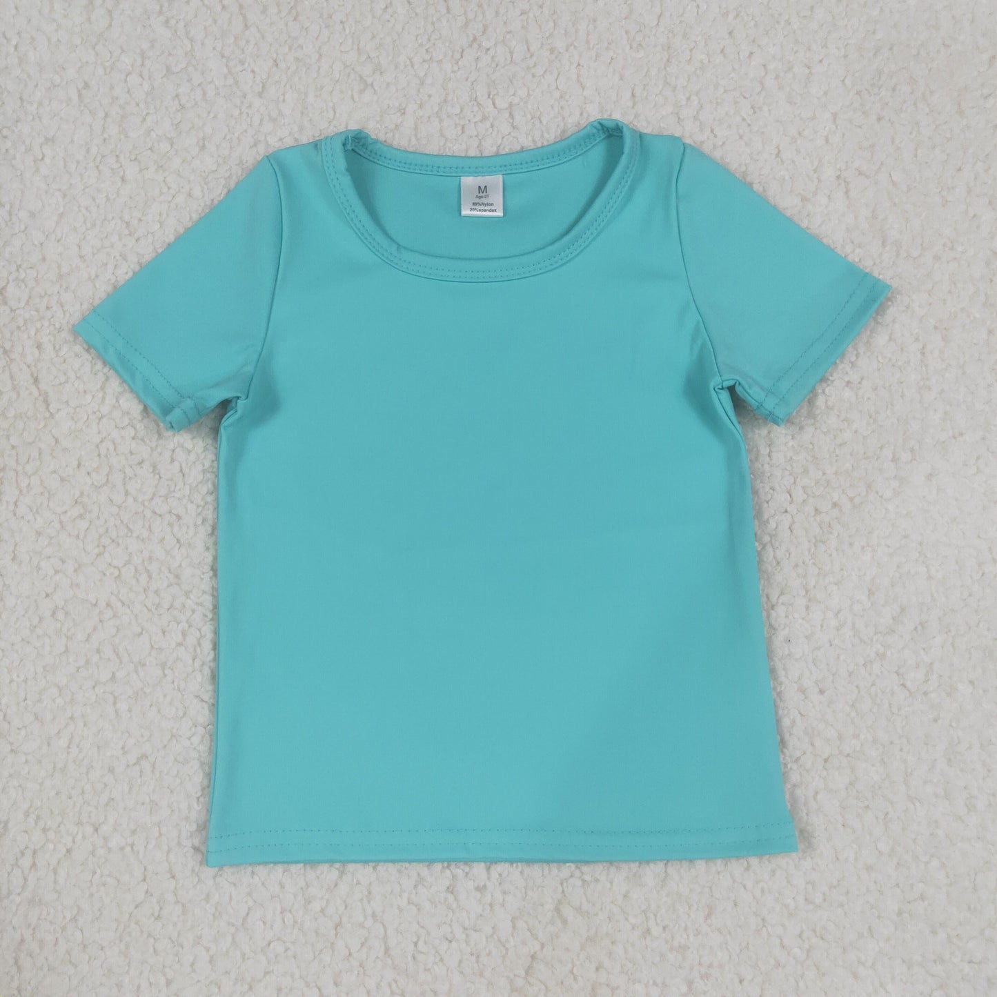 GT1637 Yoga Blue Short Sleeve Girls Top