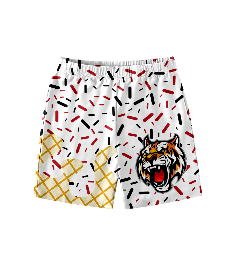 Custom Moq 3 football team Tiger boys shorts
