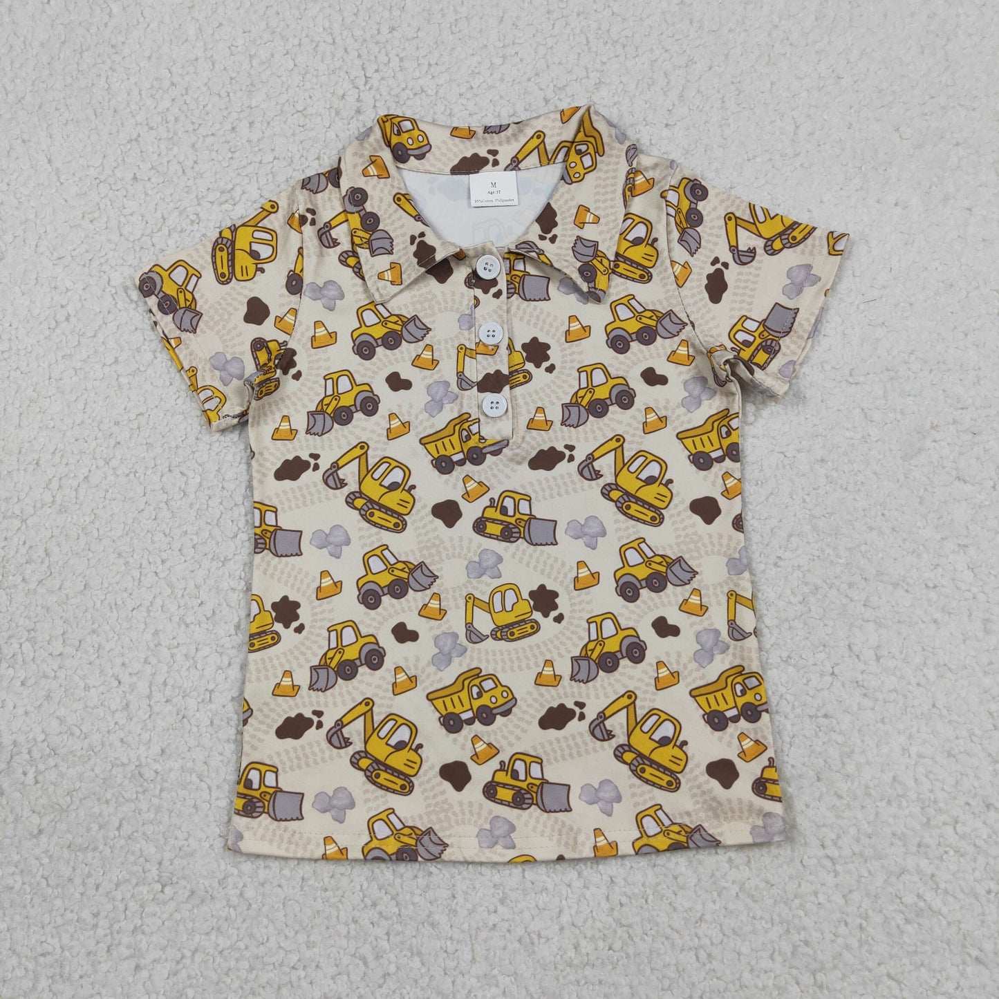 BT1792 Construction Truck Short Sleeve Boys Top