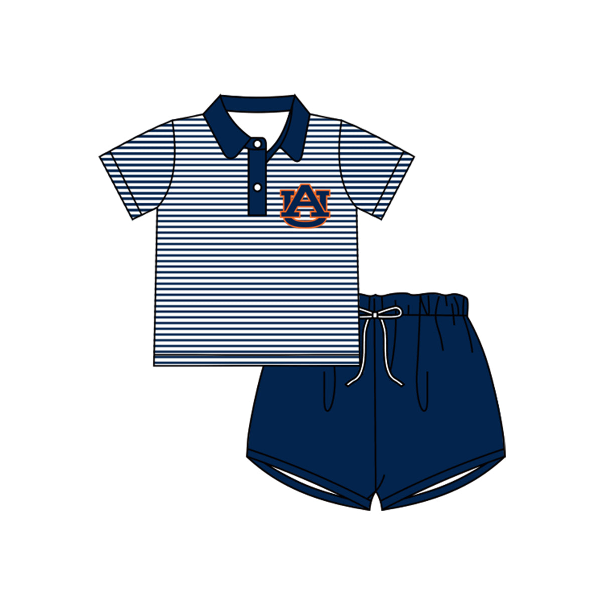 custom S 8.22 Navy striped boys set