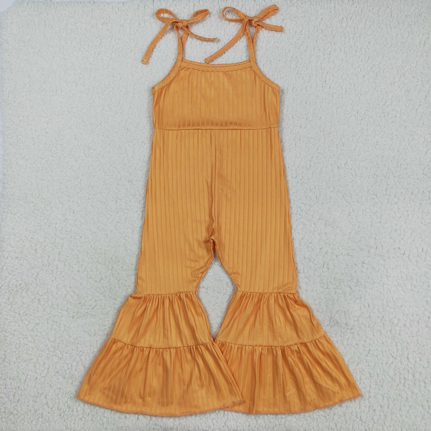 SR3162 ribbed orange girls jumpsuits