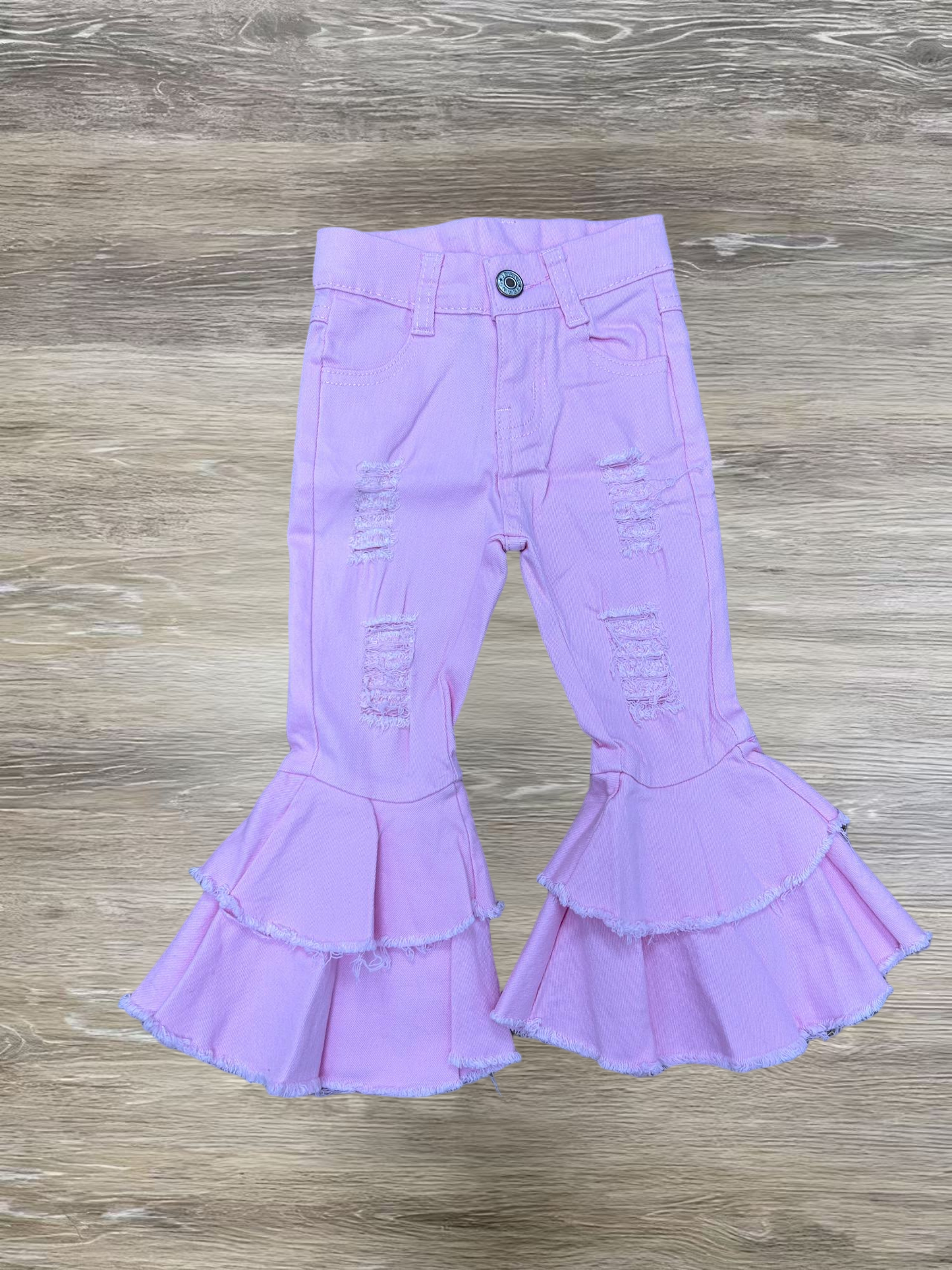 Colorful Bell-bottom Girls Jeans Sibling Clothes RTS