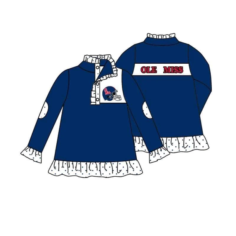 custom S 9.11 Blue long sleeve girls pullover