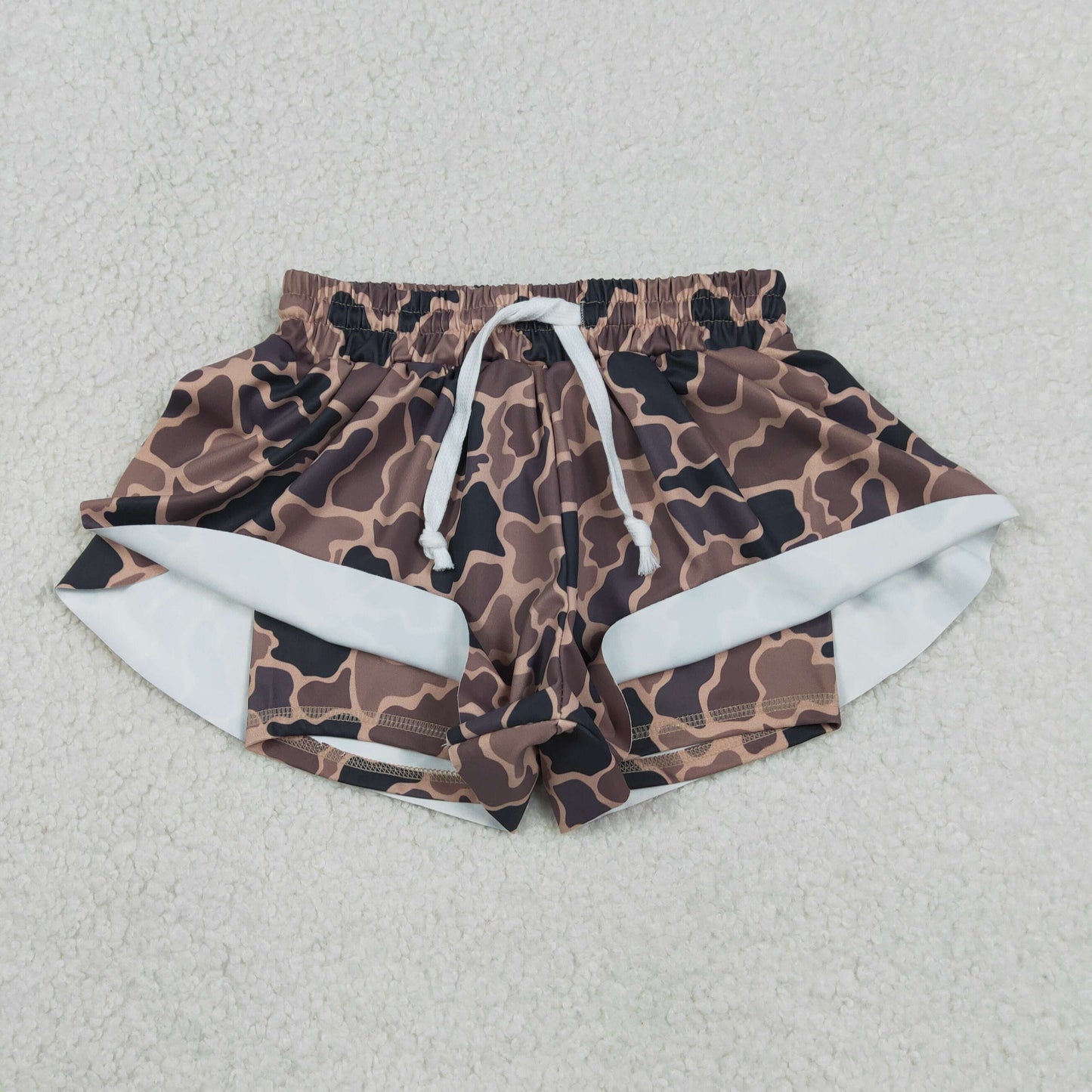 SS0772 Yoga Hunting Camo Girls Shorts