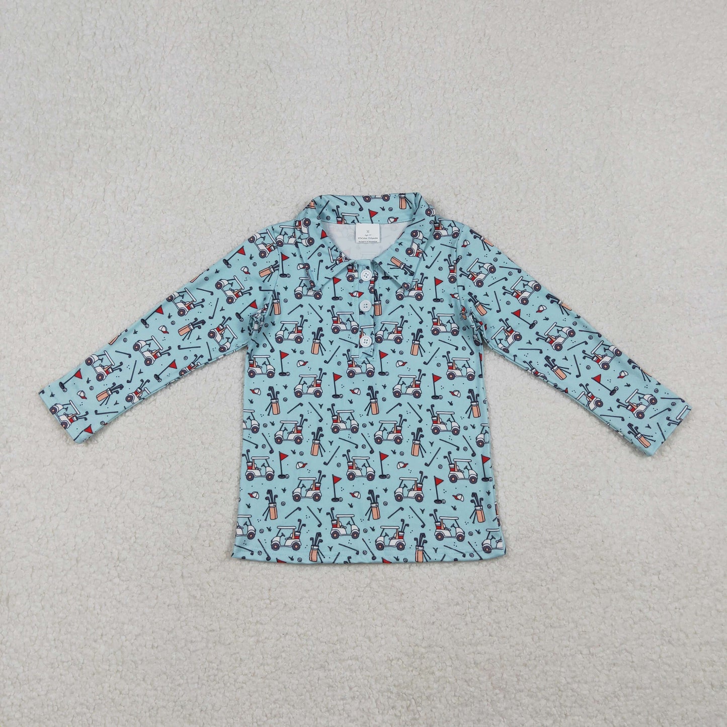 BT1404 play golf blue long sleeve boys top