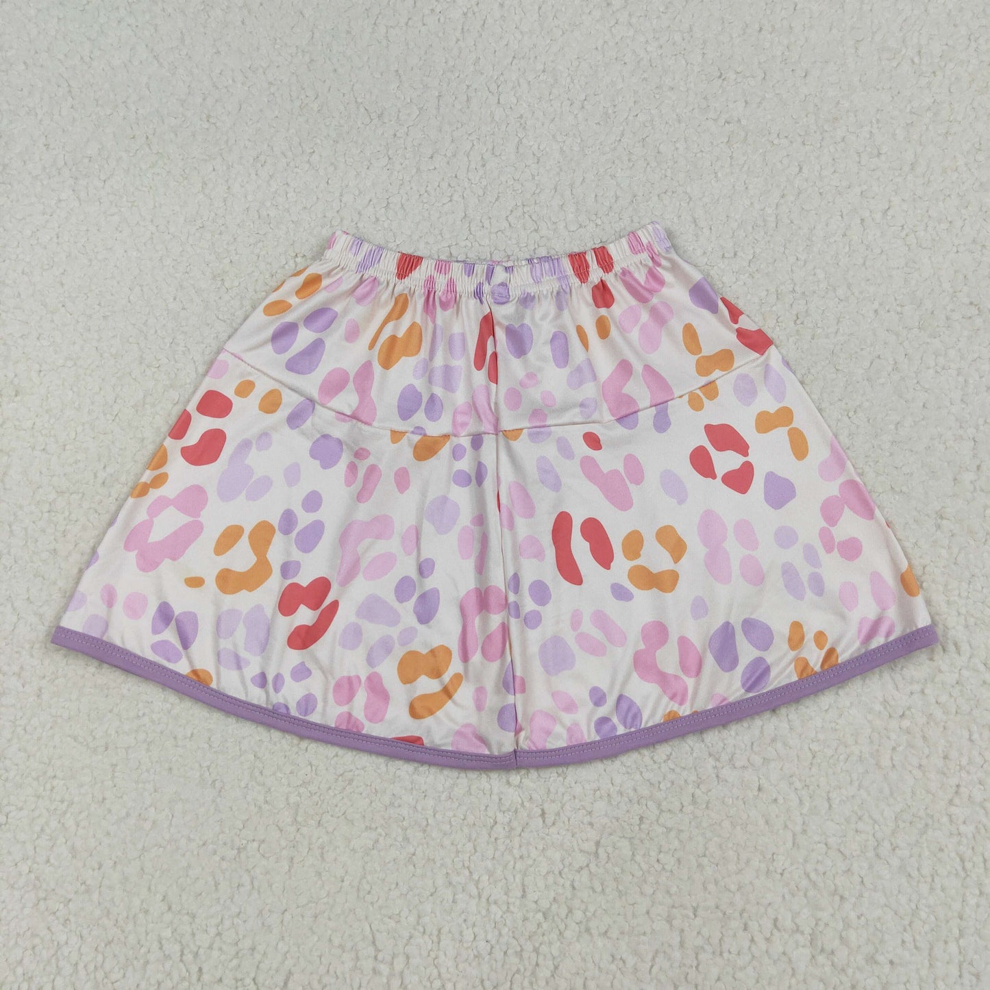 GLK0097 colorful leopard pink girls skirt with shorts