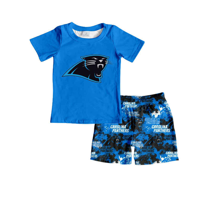 custom S 8.19 Blue short sleeve shorts boys set