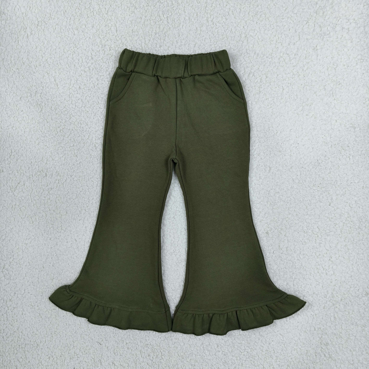 P1075 Green Sweatshirt Girls Pants