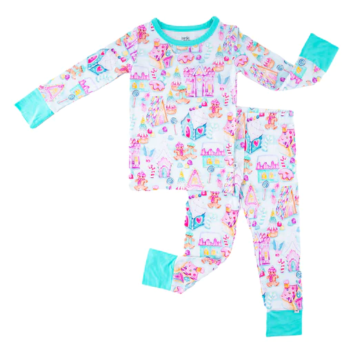 Custom S 10.2 Christmas Gingerbread Man long sleeve pants kids pajamas
