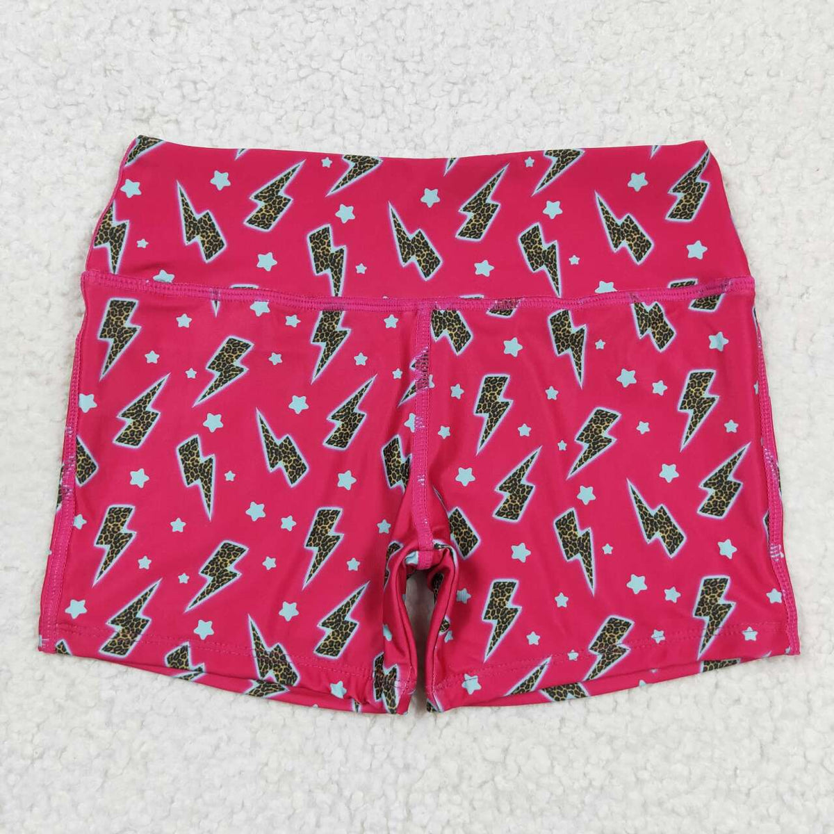 SS0216 lightning hot pink girls shorts