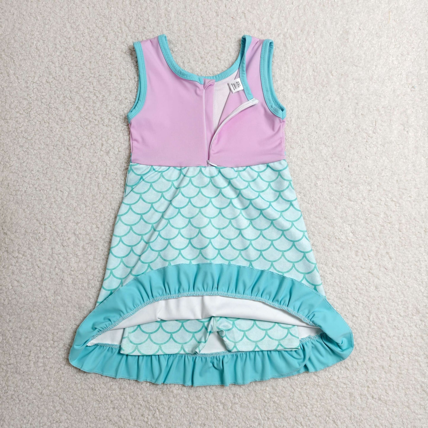 GSD4125 Yoga Light Blue Pink Skorts Girls Dress