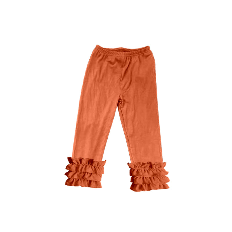 Custom Orange ruffles girls pants