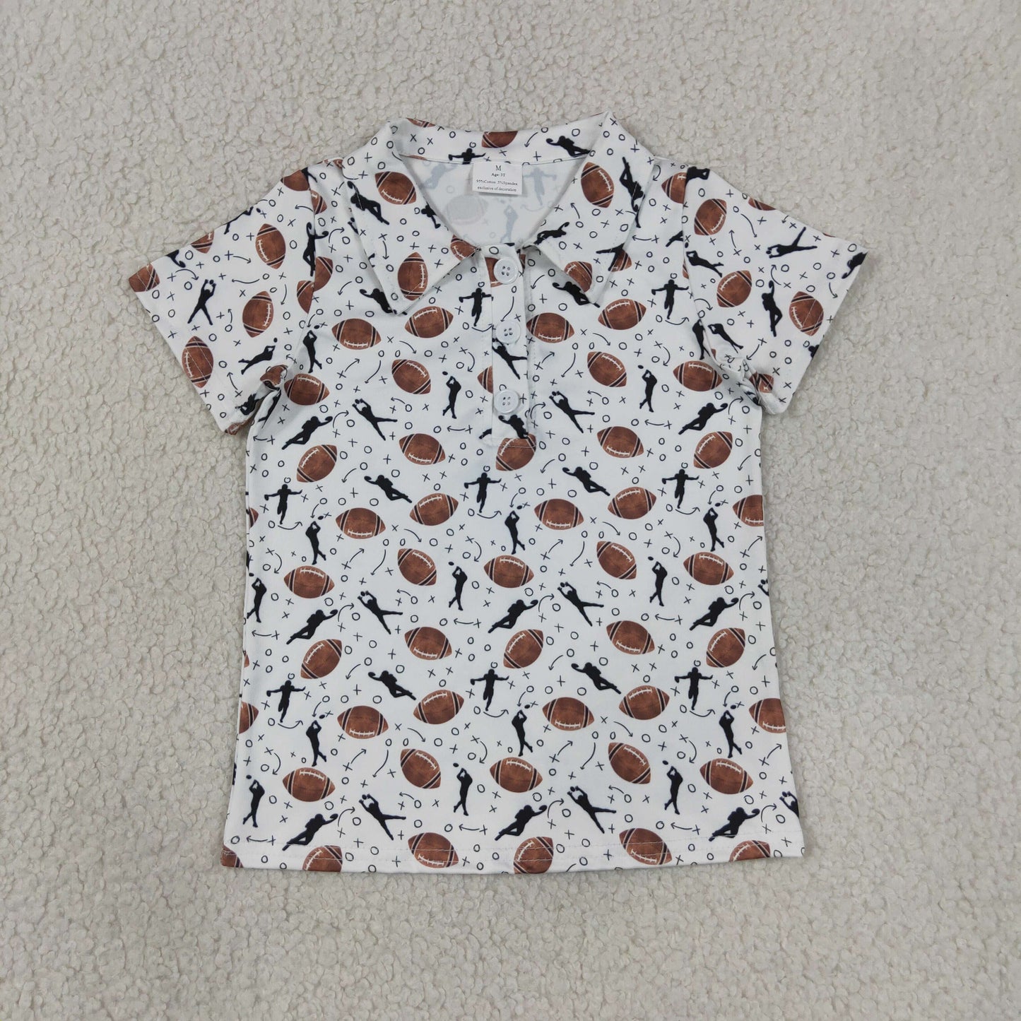 BT1324 football short sleeve boys top