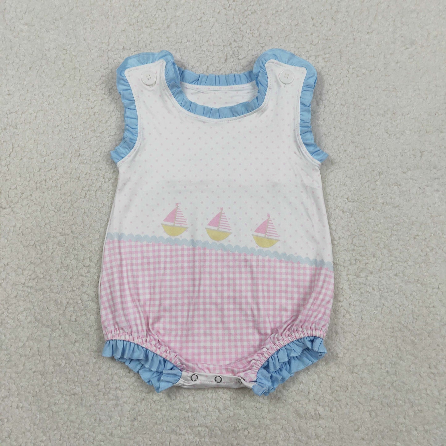 SR3755 Saltboat Pink Girls Romper