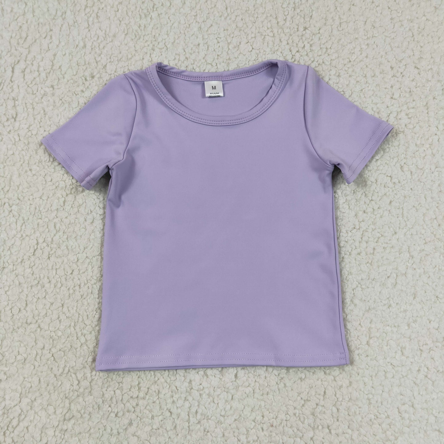 GT1628 Yoga Light Purple Short Sleeve Girls Top