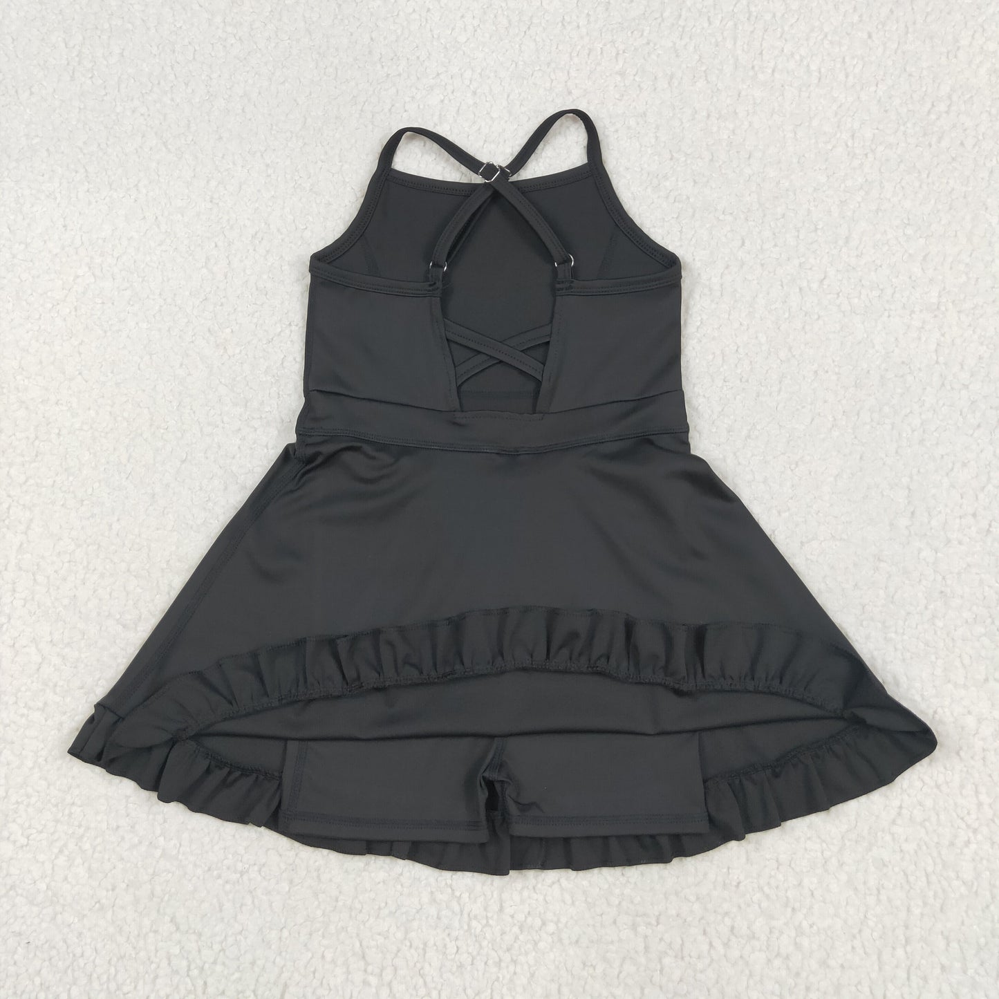 S0552 black girls tennis clothes