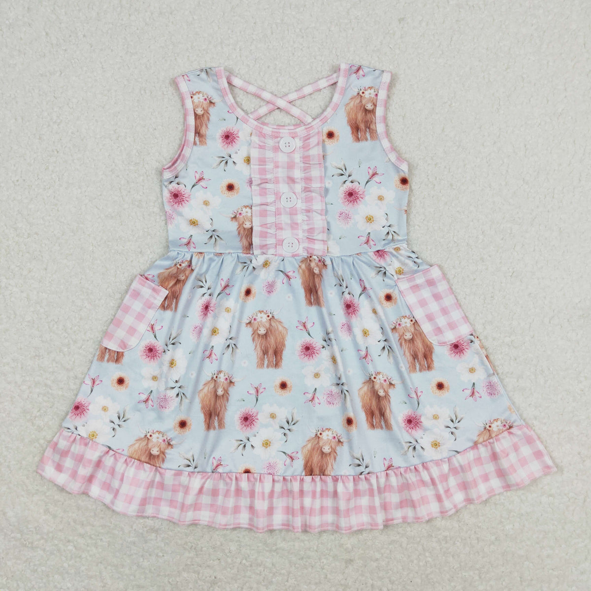 highland cow flowers RTS sibling clothes