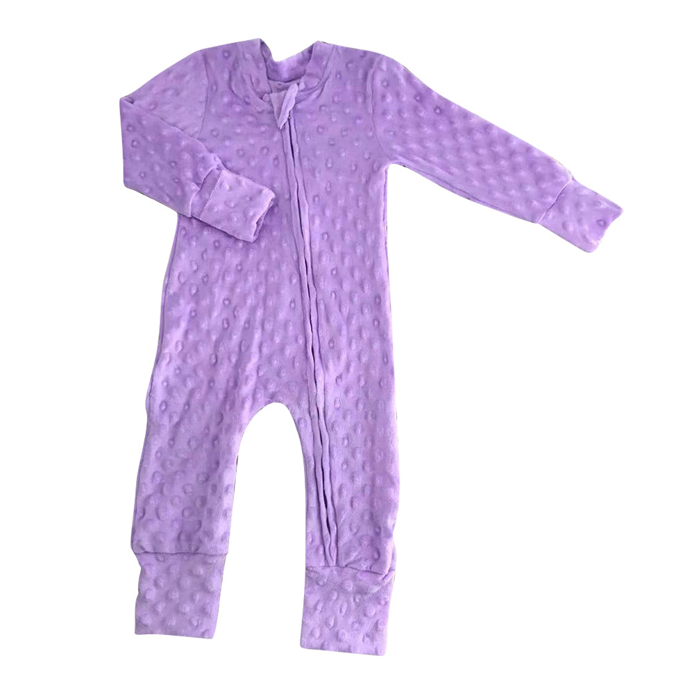 custom Purple long sleeve kids romper