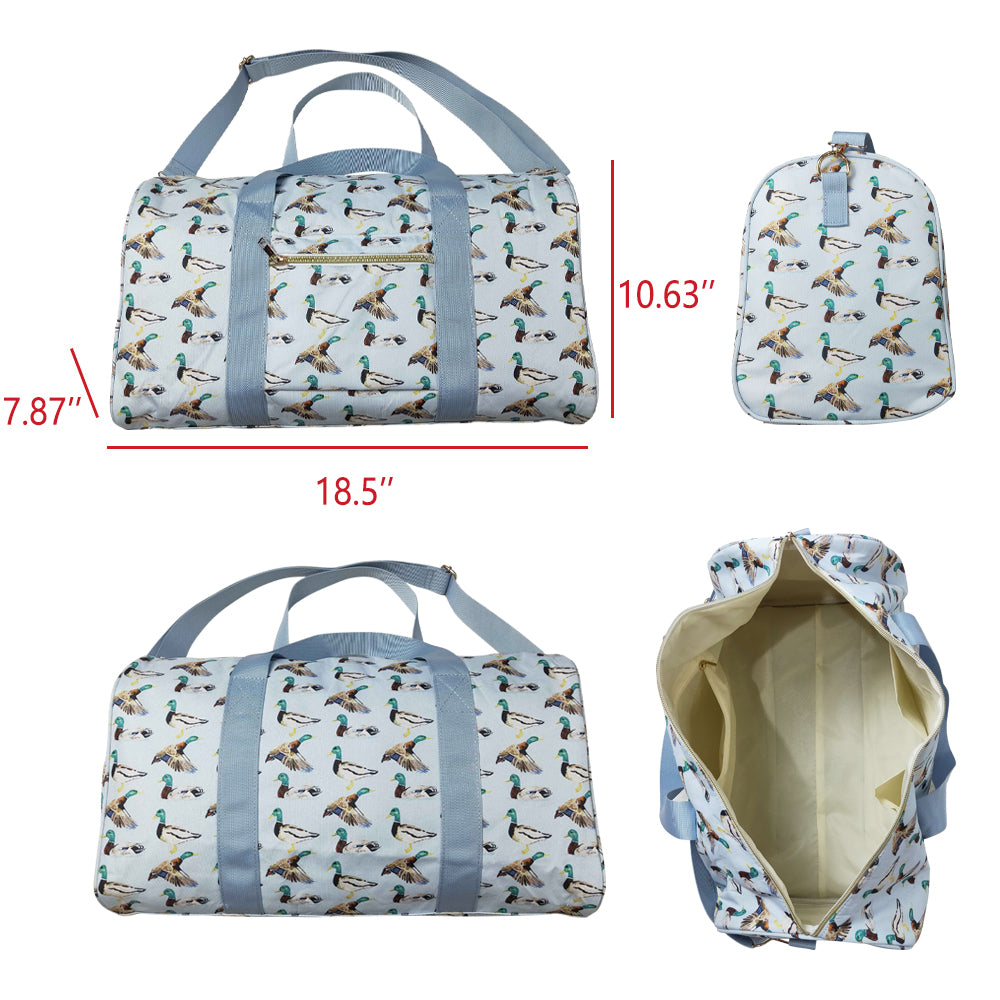 BA0275 hunting mallard duck blue sport bag 18.5*10.63*7.87 inches