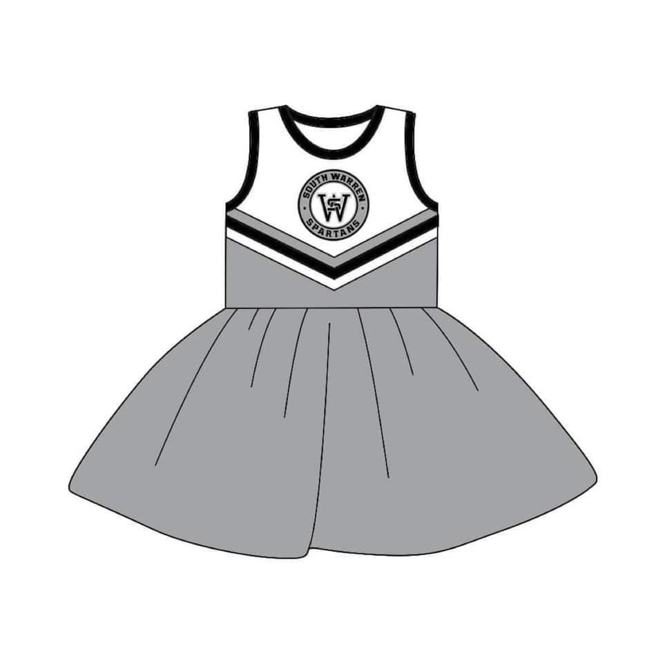 custom S 8.23 Grey sleeveless cheerleader dress