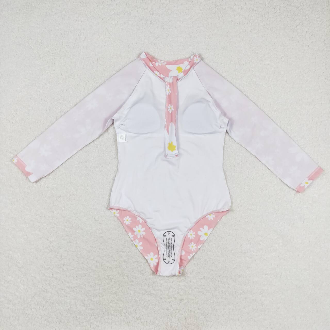 S0244 Flowers pink girls swimsuits