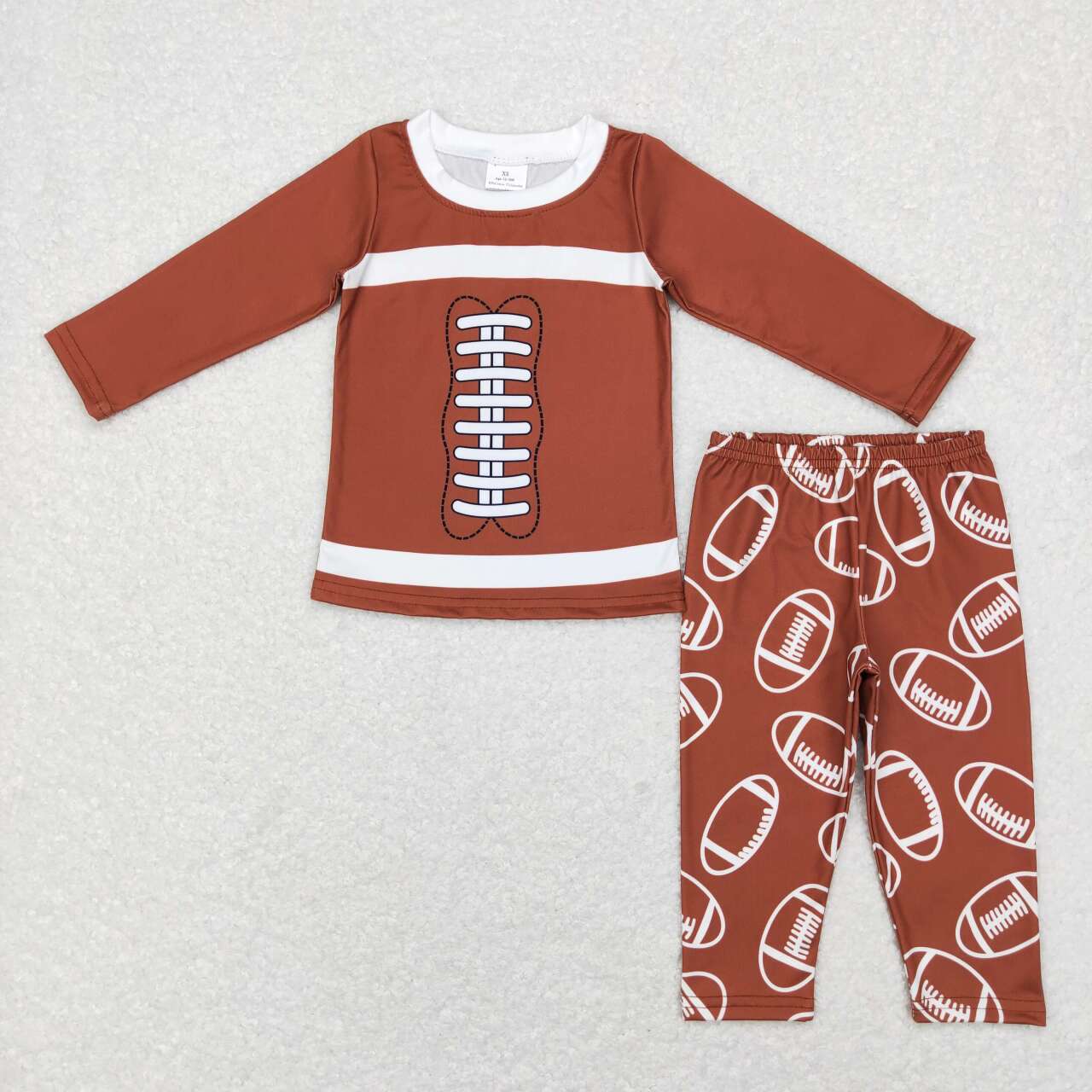 BLP0426 Football brown long sleeve pants boys pajamas