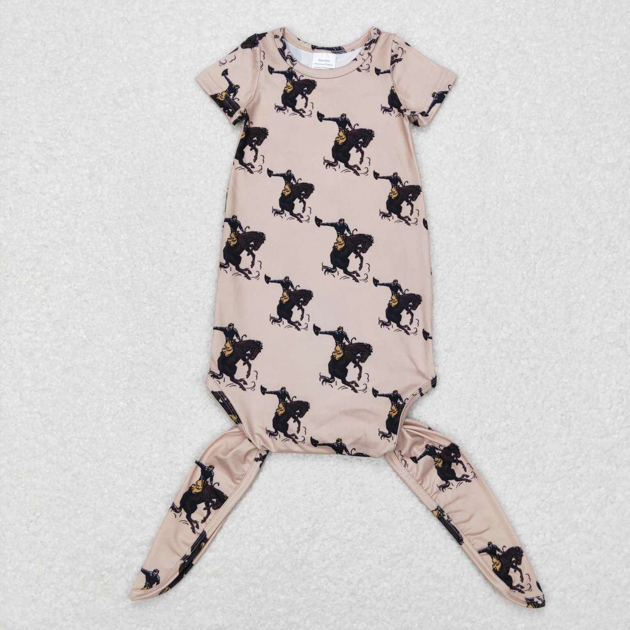 NB0027 Western horse riding Short Sleeve Newborn Kids Romper
